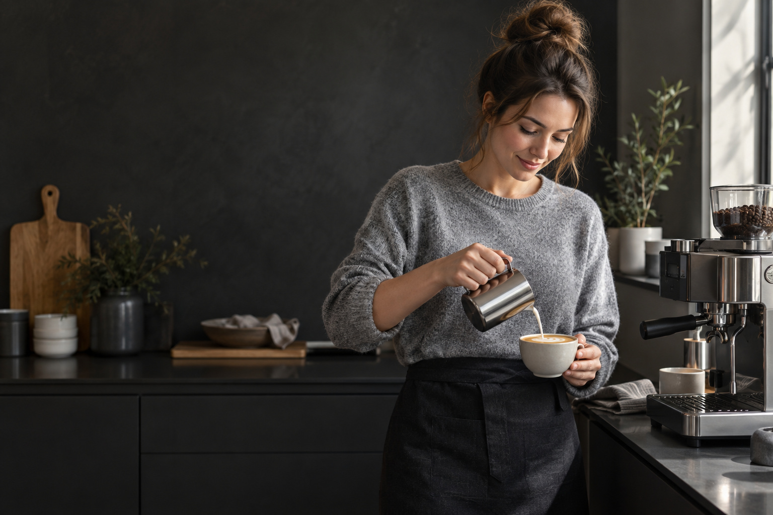 Planning an espresso station for a small kitchen.